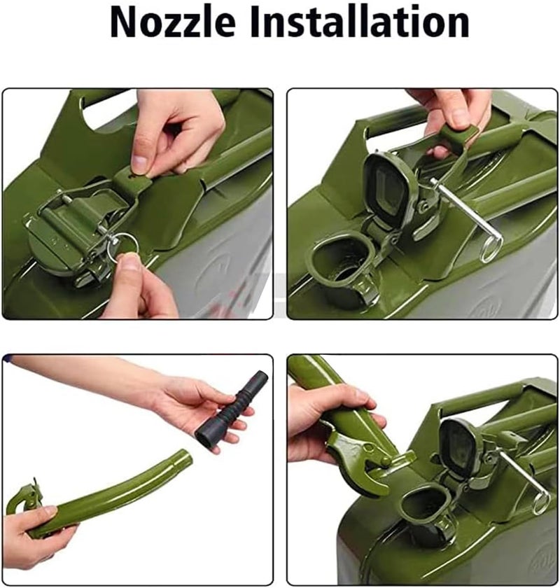 Duravel 20L Metal Jerry Can with Secure Locking Cap and Free Nozzle - Image 5